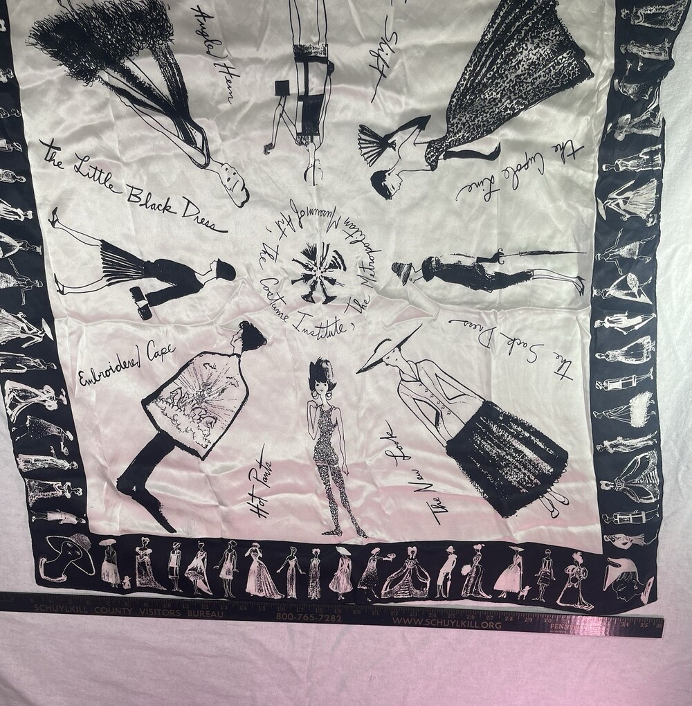 The Metropolitan Museum Of Art The Costume Institute Fashion History Silk Scarf - Picture 6 of 8